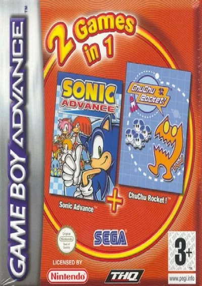 ROM Cover: 2 In 1 - Sonic Advance & Chuuchu Rocket (J)