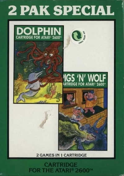 ROM Cover: 2 Pak Special - Dolphin, Pigs 'N Wolf (1990) (HES) (PAL)