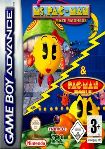 ROM Cover: 2 In 1 - Ms. Pac-Man - Maze Madness & Pac-Man World