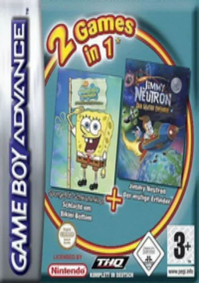 ROM Cover: 2 In 1 - Spongebob Squarepants Battle For Bikini Bottom & Jimmy Neutron Boy Genius (EU)