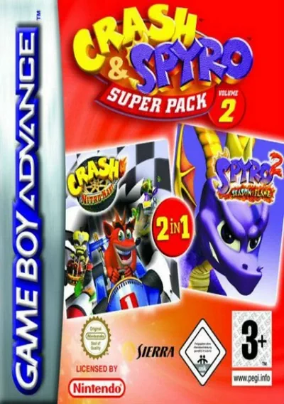 ROM Cover: 2 In 1 - Spyro 2 - Season Of Flame & Crash Nitro Kart