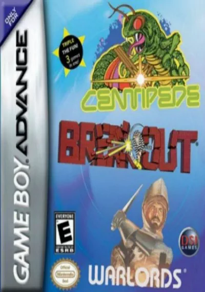 ROM Cover: 3 In 1 - Break Out Centipede Warlords GBA