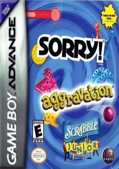 ROM Cover: 3 In 1 - Sorry Aggravation Scrabble Junior