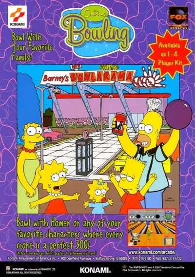 ROM Cover: Simpsons Bowling (GQ829 UAA)