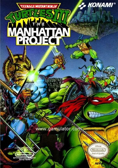 ROM Cover: TMNT III - The Manhattan Project