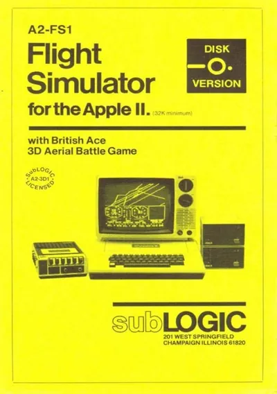 ROM Cover: A2-FS1 Flight Simulator