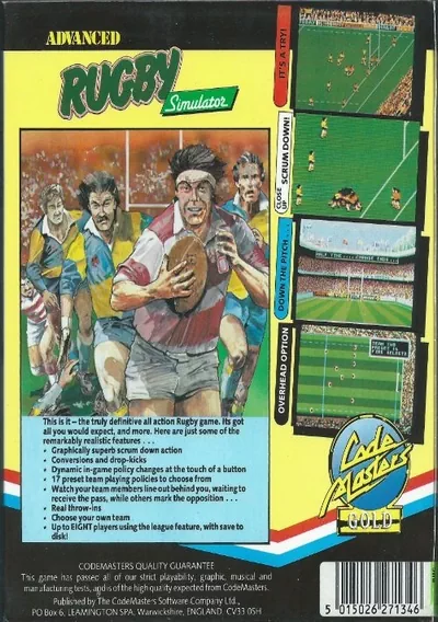 ROM Cover: Advanced Rugby Simulator