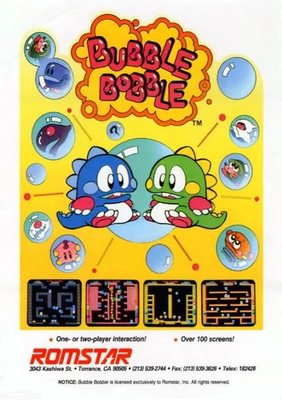 ROM Cover: Bubble Bobble (US, Ver 5.1)