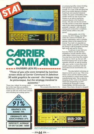 ROM Cover: Carrier Command (Europe) (En,Fr,De)