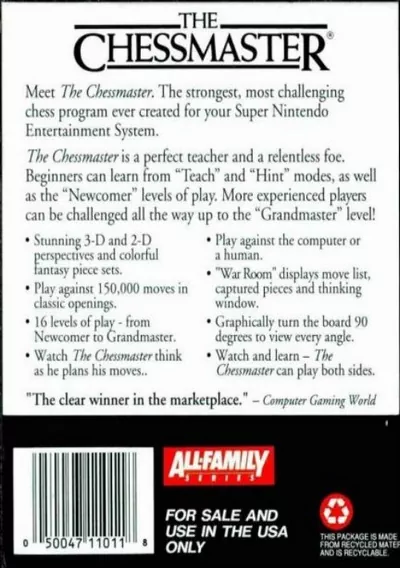 ROM Cover: Chessmaster, The