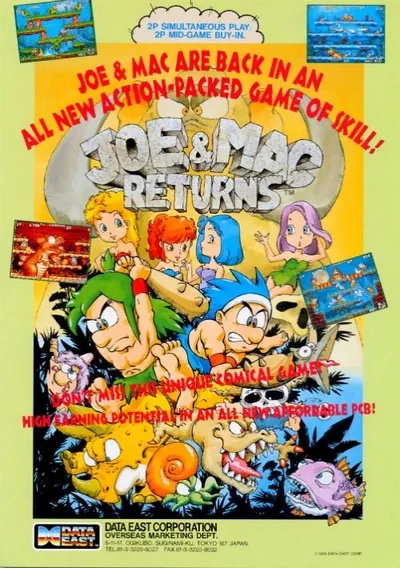 ROM Cover: Joe & Mac Returns (World, Version 1.1, 1994.05.27)