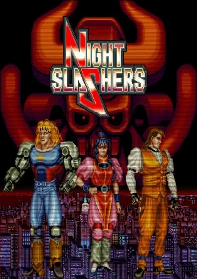 ROM Cover: Night Slashers (US Rev 1.2, DE-0395-1 PCB)